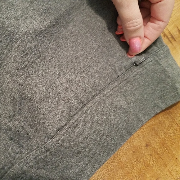 Lands End Stretch 1X Gray Leggings W/ Wide Waist Band - Picture 5 of 8